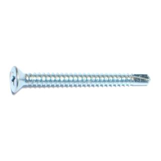 MIDWEST #10-16 x 2 in. Zinc Plated Steel Phillips Flat Head Self-Drilling Screws, 40 Count