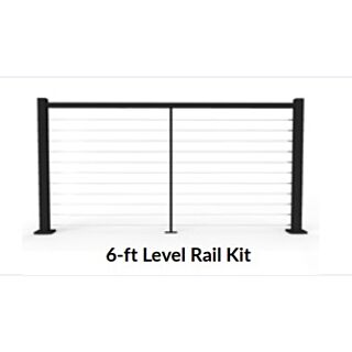 Feeney® DesignRail® Modern, Level Rail  Kits, 36 in. x  6 ft., Matte Black, 6 ft.
