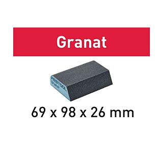 Festool Abrasives Granat Sanding Sponge 69 x 98 x 26 mm, P220 Grit, 6 Pack
