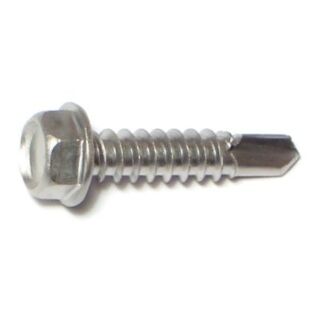 MIDWEST #12-14 x 1 ¾ in. 410 Stainless Steel Hex Washer Head Self-Drilling Screws,38 Count