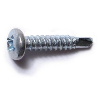 MIDWEST #6-20 x ¾ in. Zinc Plated Steel Phillips Pan Head Self-Drilling Screws, 100 Count