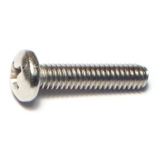 MIDWEST #8-32 x ¾ in. 18-8 Stainless Steel Coarse Thread Phillips Pan Head Machine Screws, 100 Count