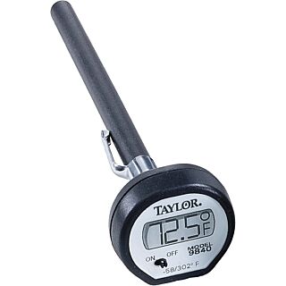 Taylor Instant Read Thermometer, -58 to 302 deg. F, LCD Display