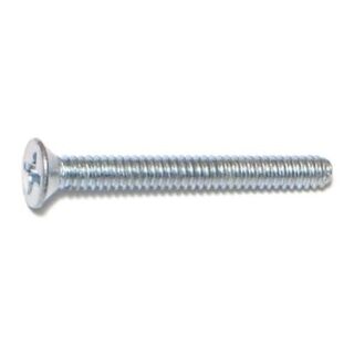 MIDWEST #6-32 x 1¼ in. Zinc Plated Steel Coarse Thread Phillips Flat Head Machine Screws, 125 Count