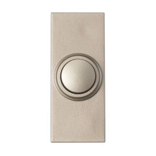 Heath Zenith Pushbutton Wireless Door bell button, Satin Nickel