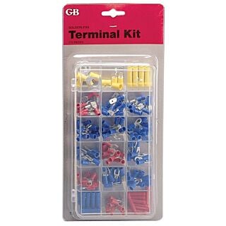 GB TK-175 Solderless Wire Connector/Terminal Kit, Assorted, 175-Piece, For 22 to 10 AWG Wire