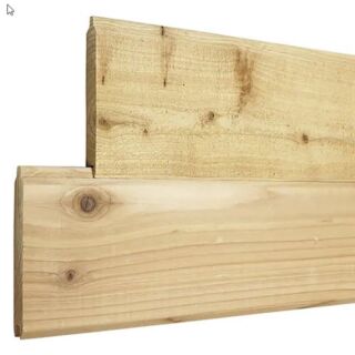 1 x 6  #3 Knotty V-Joint Tongue & Groove Red Cedar Wood Siding