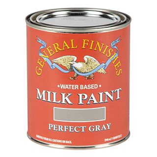 General Finishes®, Water-Based Milk Paint, Perfect Gray, Quart