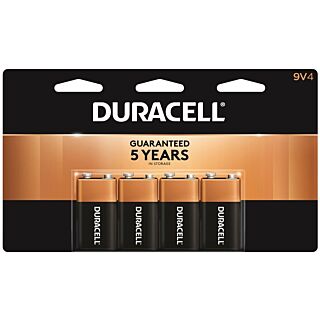 DURACELL 41333935645 Alkaline Battery, 9 V Battery, Manganese Dioxide, 9 V Battery