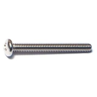 MIDWEST #8-32 x 1½ in. 18-8 Stainless Steel Coarse Thread Phillips Pan Head Machine Screws, 60 Count