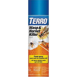 TERRO  Wasp and Hornet Killer, Liquid, Spray Application, 19 oz. Aerosol Can