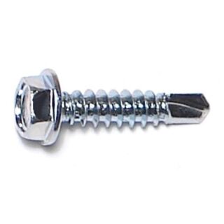 MIDWEST #8-18 x ¾ in. Zinc Plated Steel Hex Washer Head Self-Drilling Screws, 90 Count