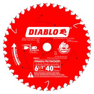 Diablo 6-1/2 in. x 40 Tooth Finish Trim Saw Blade