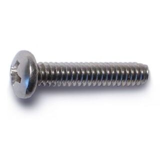 MIDWEST #6-32 x ¾ in. 18-8 Stainless Steel Coarse Thread Phillips Pan Head Machine Screws, 150 Count