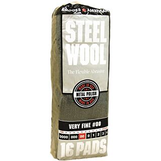 Homax 106602-06 Steel Wool Pad, #00 Grit, Very Fine, Gray