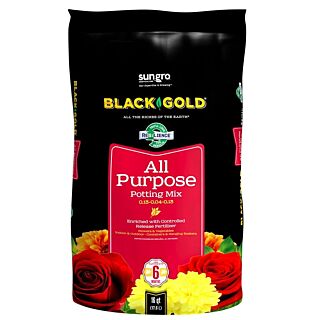 sun gro BLACK GOLD 1410102 16.0 QT P Potting Mix, Brown/Earthy, Granular Grain, 120 Bag