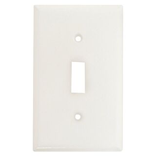 EATON 2134W-BOX Standard-Size Wallplate, 1-Gang, Thermoset, White