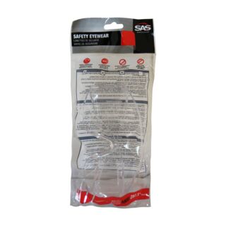 WORKER SAFETY GLASSES - SOLID CLEAR W/CLEAR LENS - POLYBAG
