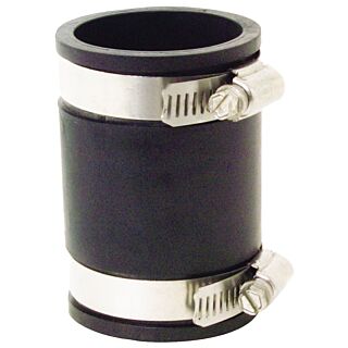 FERNCO P1056-150 Pipe Coupling, 1-1/2 in, 3.43 in L, Black