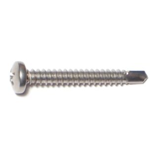 MIDWEST #10-16 x 1-1/2 in. 410 Stainless Steel Phillips Pan Head Self-Drilling Screws, 34 Count