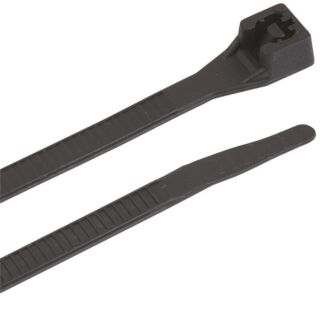 GB 45-308UVB Double Lock Cable Tie, 6/6 Nylon, Black
