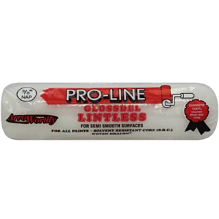 ArroWorthy® 9 in. x 3/8 in. Nap, Pro-Line Glossdel White Lintless Roller Cover