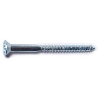 MIDWEST #12 x 3 in. Zinc Plated Steel Phillips Flat Head Wood Screws, 25 Count