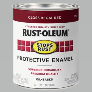 Rust-Oleum® Stops Rust®, Gloss Protective Enamel, Regal Red, Oil-Based, Quart