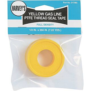 HARVEY 017065 Thread Seal Tape, PTFE, Yellow