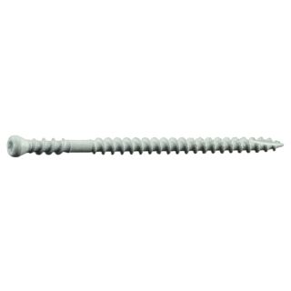MIDWEST #8 x 3 in. White XL1500 Coated Steel Composite Star Drive Trim Head Screws, 25 Count