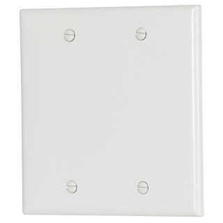 Eaton Cooper Wiring 2137W-BOX Wallplate, 2-Gang, Thermoset, White