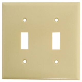 Eaton Wiring Devices 2139V-BOX Standard-Size Wallplate, 2-Gang, Thermoset, Ivory