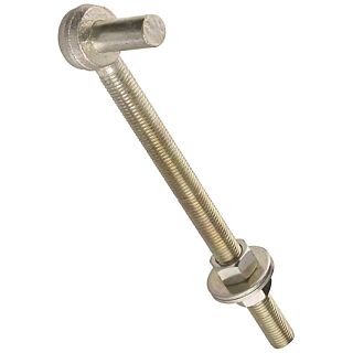National Hardware 130708 Full Threaded Bolt Hook, 12 in L x 7/8 in W, Zinc Plated