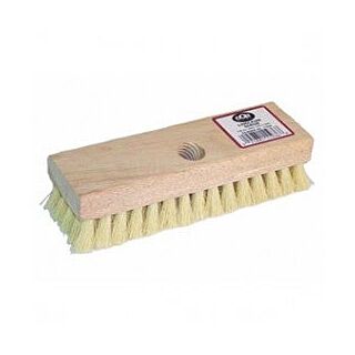 DQB 7¾ in. Tampico-colored Poly Linoleum Scrub Brush with 48 in. Threaded Pole