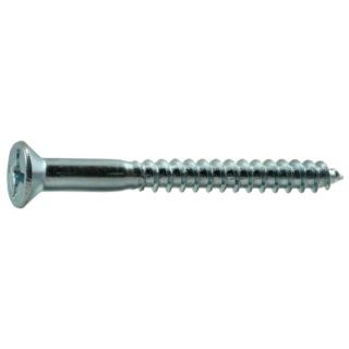MIDWEST #12 x 2-1/4 in. Zinc Plated Steel Phillips Flat Head Wood Screws, 30 Count