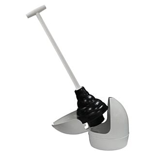 Korky Toilet Plunger and Holder, 6 in Cup, T-Handle