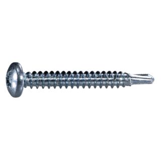 MIDWEST #10-16 x 1-1/2 in. Zinc Plated Steel Phillips Pan Head Self-Drilling Screws, 50 Count