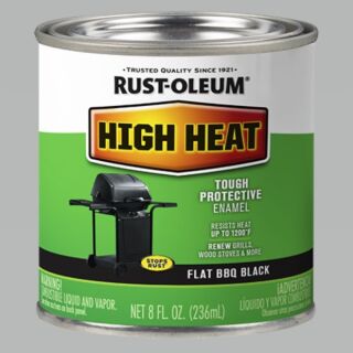 Rust-Oleum® High Heat, Flat BBQ Black, Half Pint