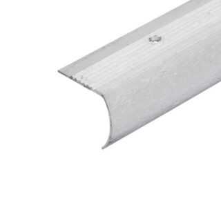 Randall Aluminum Stair Nosing, 1-¹⁄₁₆ in. Top x 6 ft., Hammered Silver