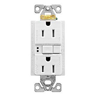 Eaton Wiring Devices TRAFGF15W-K-L Duplex Receptacle Wallplate, 15 A, 2-Pole, 5-15R, White
