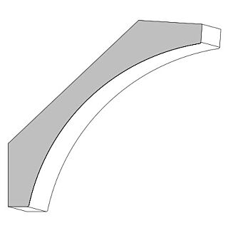 (M3) 1-1/8 in. x 5-1/4 in. x 16 ft. Contemporary Cove Moulding, Primed  Finger-Jointed Poplar