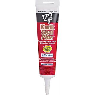 DAP® KWIK SEAL PLUS® Premium Adhesive Sealant, White, 5.5 fl. oz.