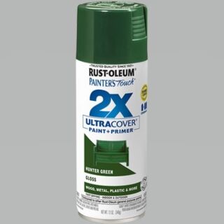 Rust-Oleum® Painter’s Touch® 2X Ultra Cover, Gloss Hunter Green, Spray Paint, 12 oz.