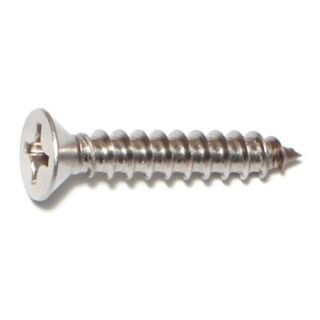 MIDWEST #12 x 1¼ in. 18-8 Stainless Steel Phillips Flat Head Sheet Metal Screws, 40 Count