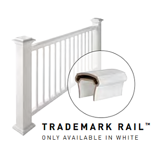 TimberTech Trademark Rail Kit, White, 36 in. x 8 ft.