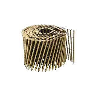 Huttig Grip Wire Collated 3 in. x .131, 15 degree Coil Framing Nails, Bright, 2,500 Count