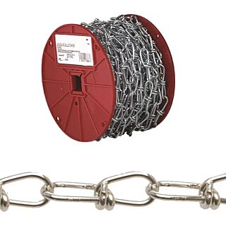 Campbell 0722027 Loop Chain, 255 lb Working Load Limit, #2/0, Low Carbon Steel, Zinc