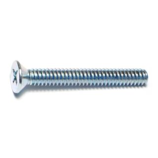 MIDWEST #10-24 x 1-1/2 in. Zinc Plated Steel Coarse Thread Phillips Flat Head Machine Screws, 70 Count