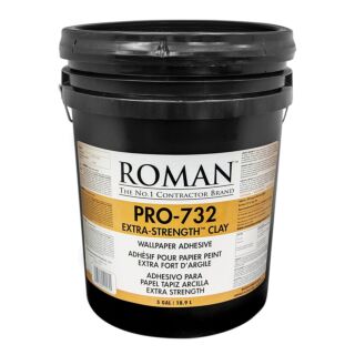 Roman PRO 732 Extra Strength Wallcovering Adhesive, 5 Gallon
