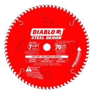 Diablo 7-1/4 in. x 70 Tooth Steel Demon Metal Cutting Saw Blade